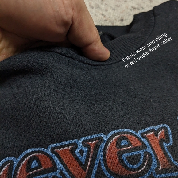 Forever Wild Vintage Crewneck Sweater black adult large wilderness deer 90's - Picture 8 of 15